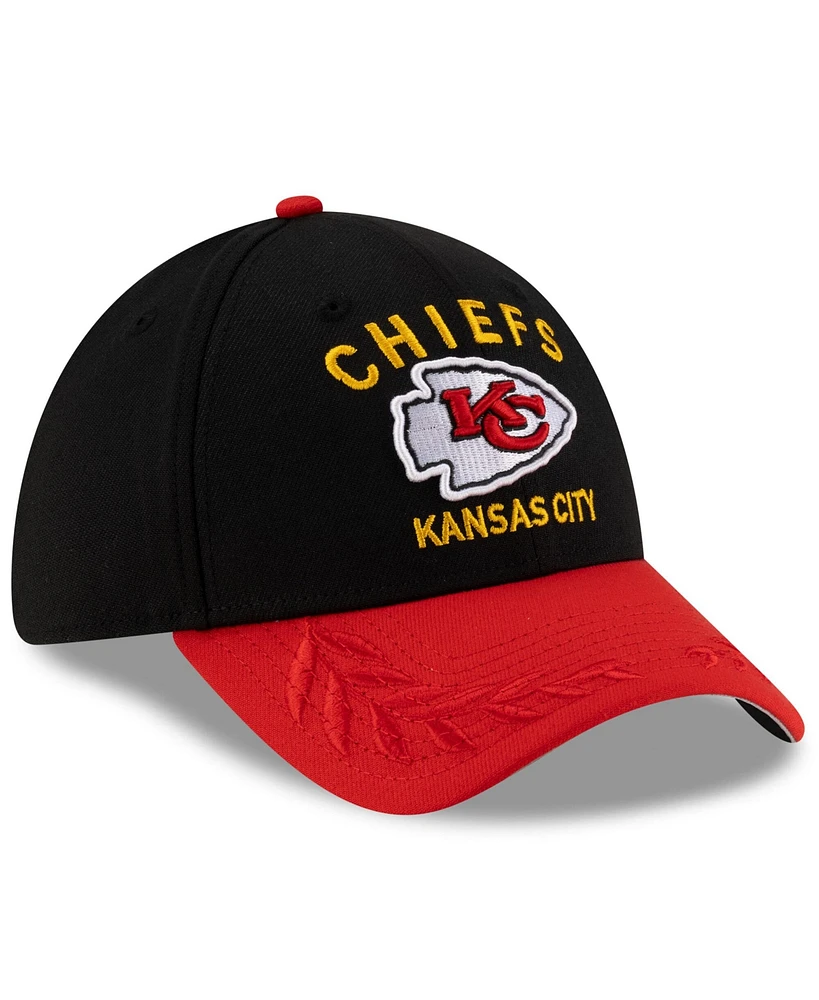New Era Men's Black/Red Kansas City Chiefs 2025 Nfl Draft 39THIRTY Flex Hat