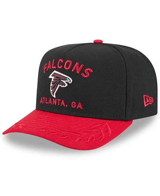 New Era Men's Black/Red Atlanta Falcons 2025 Nfl Draft A-Frame 9FIFTY Snapback Hat