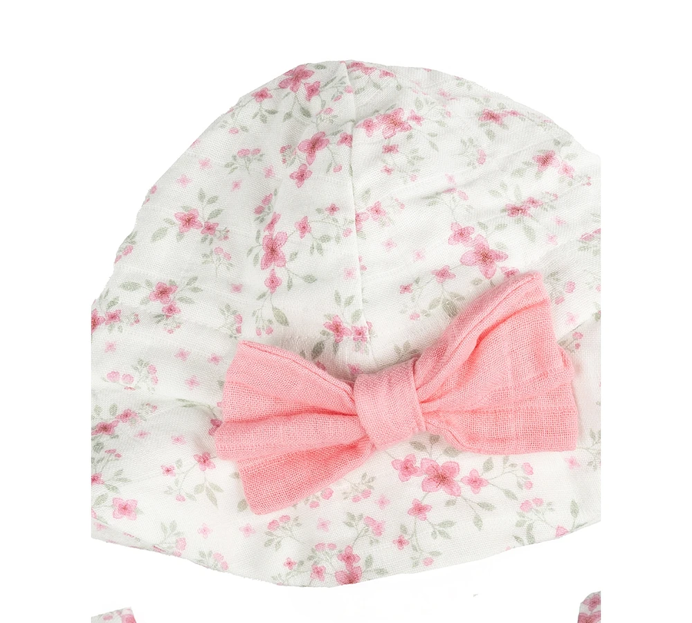 Rare Editions Baby Girls Floral-Print Bubble Romper & Hat, 2 Piece Set