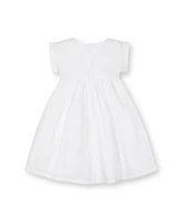 Hope & Henry Toddler Girls Sleeveless Crochet Detail Empire Waist Seersucker Dress
