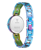 Guess Women's Analog Blue Iridescent Steel Watch, 32mm