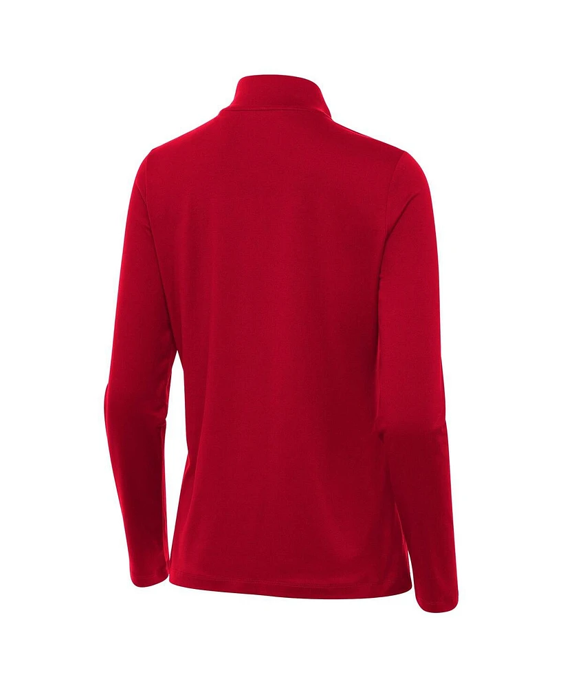 Antigua Women's Red Georgia Bulldogs Reprocess Quarter-Zip Top
