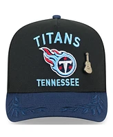 New Era Men's Black/Navy Tennessee Titans 2025 Nfl Draft On Stage A-Frame 59FIFTY Fitted Hat