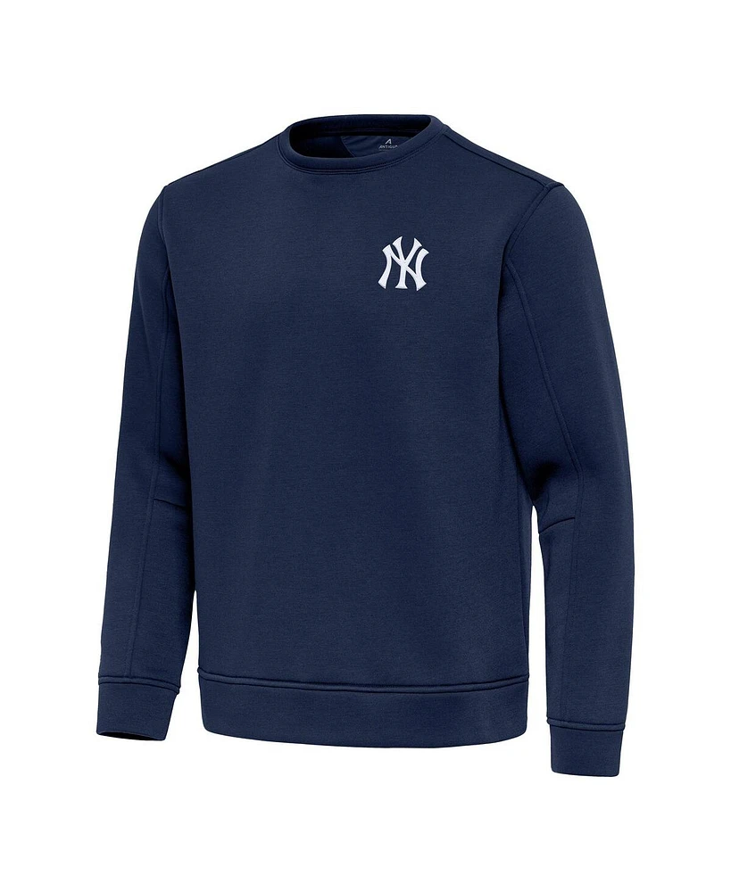 Antigua Men's Navy New York Yankees Relevant Lightweight Pullover Sweatshirt