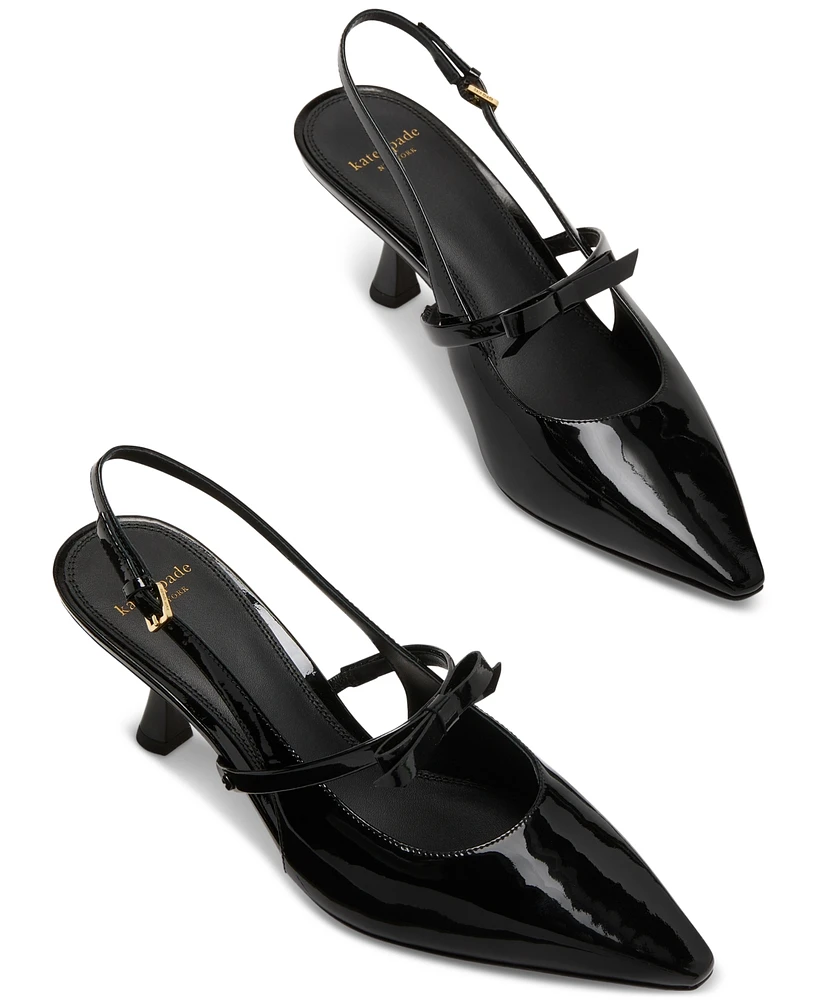 Kate Spade New York Women's Carolina Slingback Kitten-Heel Pumps