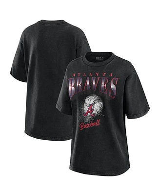 Wear by Erin Andrews Women's Charcoal Atlanta Braves Boyfriend T-Shirt