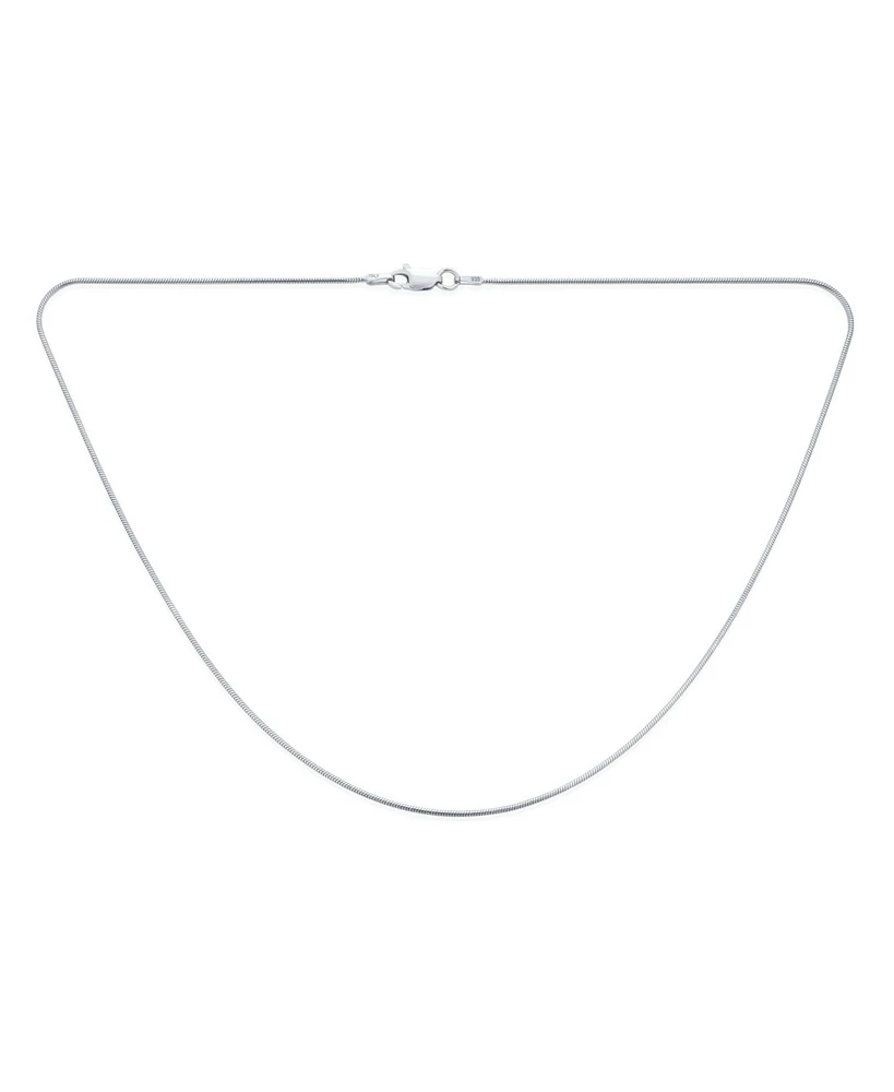 Bling Jewelry Set of 2 2MM Flexible Strong Snake Chain Necklace Sterling Silver 20 & 24 Inch