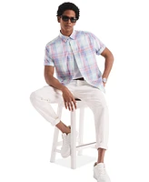 Nautica Men's Classic-Fit Plaid Button-Down Poplin Shirt