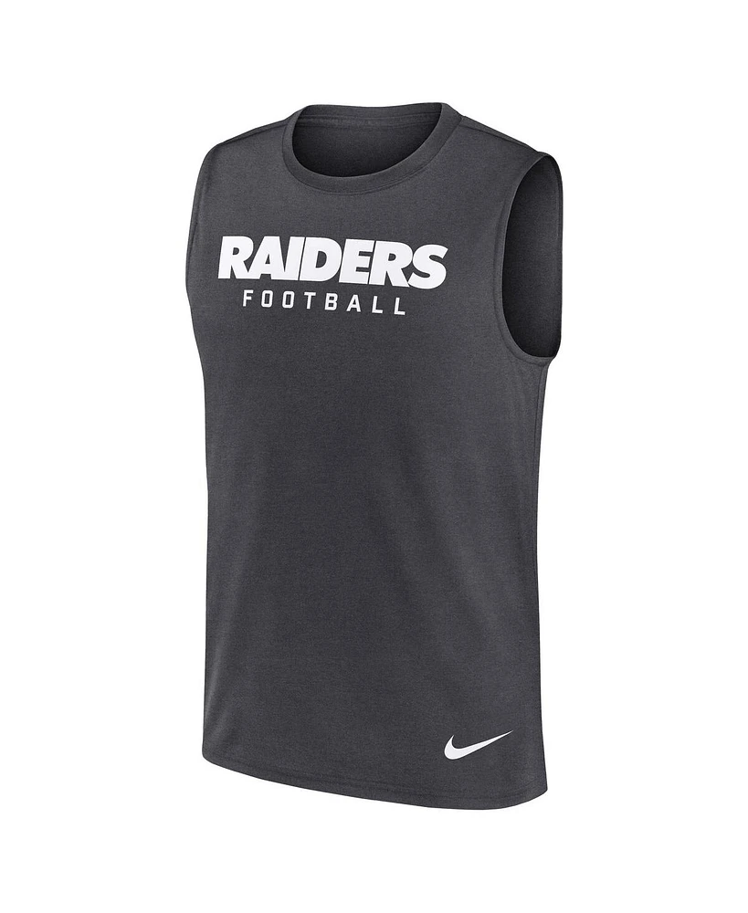 Nike Men's Gray Las Vegas Raiders Legend Performance Muscle Tank Top