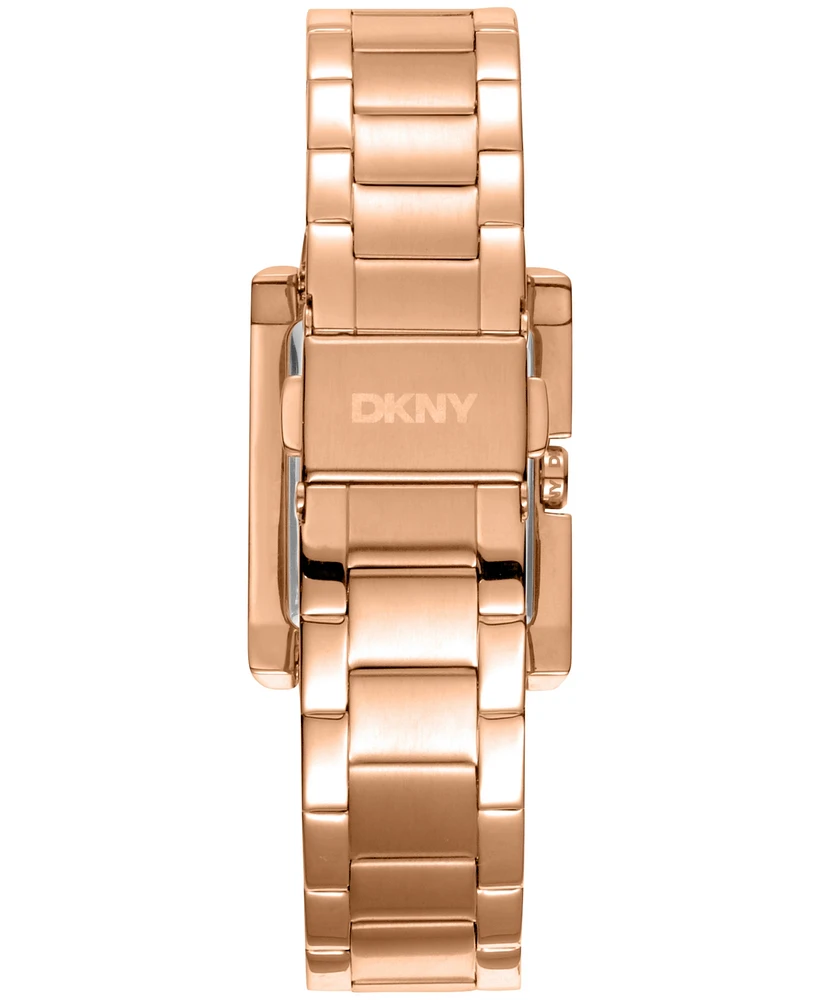 Dkny Women's Westside Midi Rose Gold-Tone Stainless Steel Bracelet Watch, 34mm