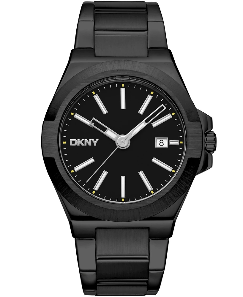 Dkny Men's Modernist Black Stainless Steel Bracelet Watch, 42mm