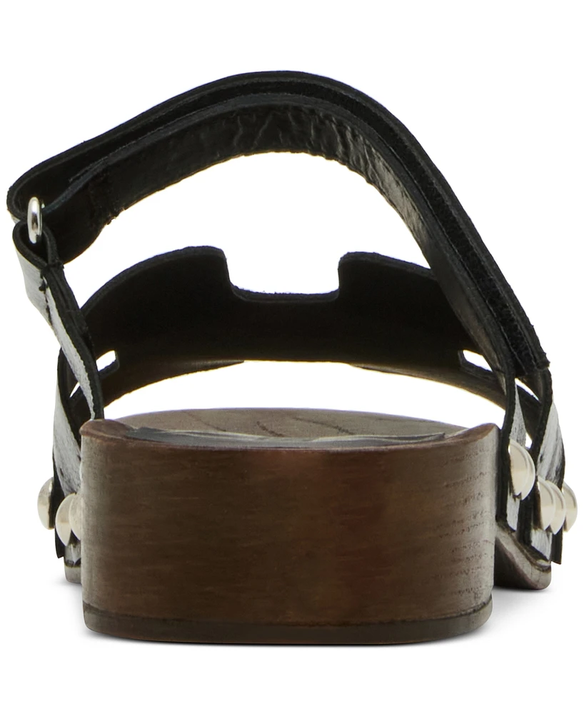 Steve Madden Women's Canal Wooden Platform Slide Sandals
