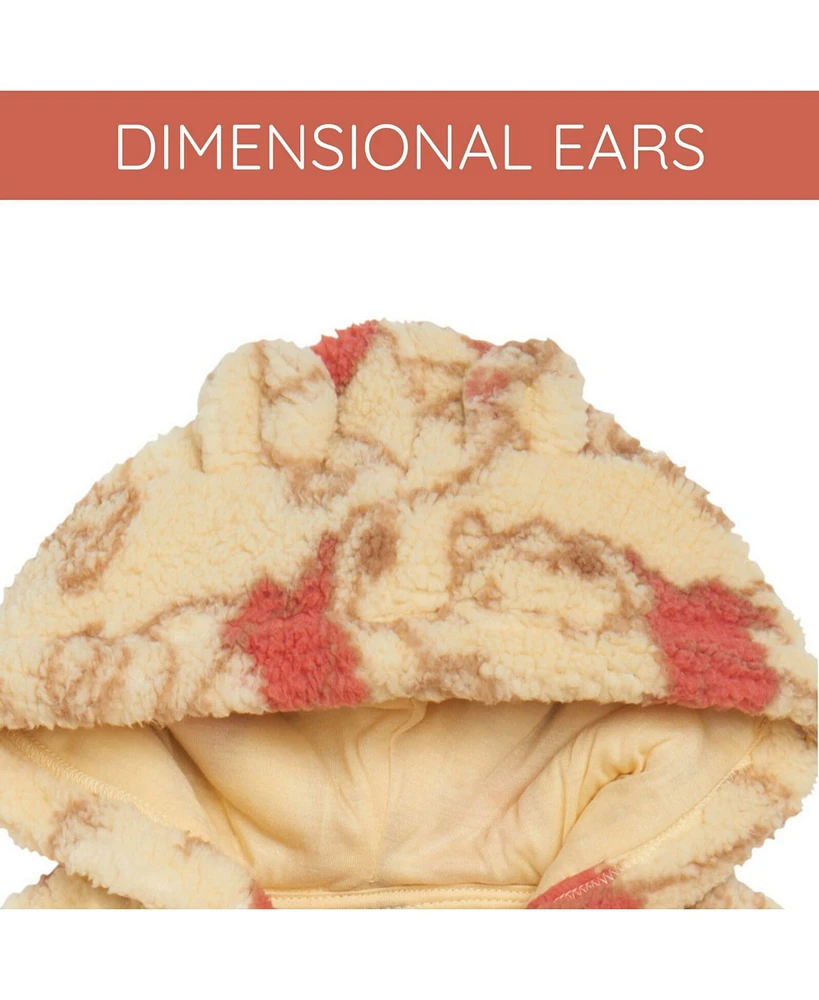 Winnie the Pooh Toddler Boys Cozy Sherpa Zip Up Cosplay Hoodie