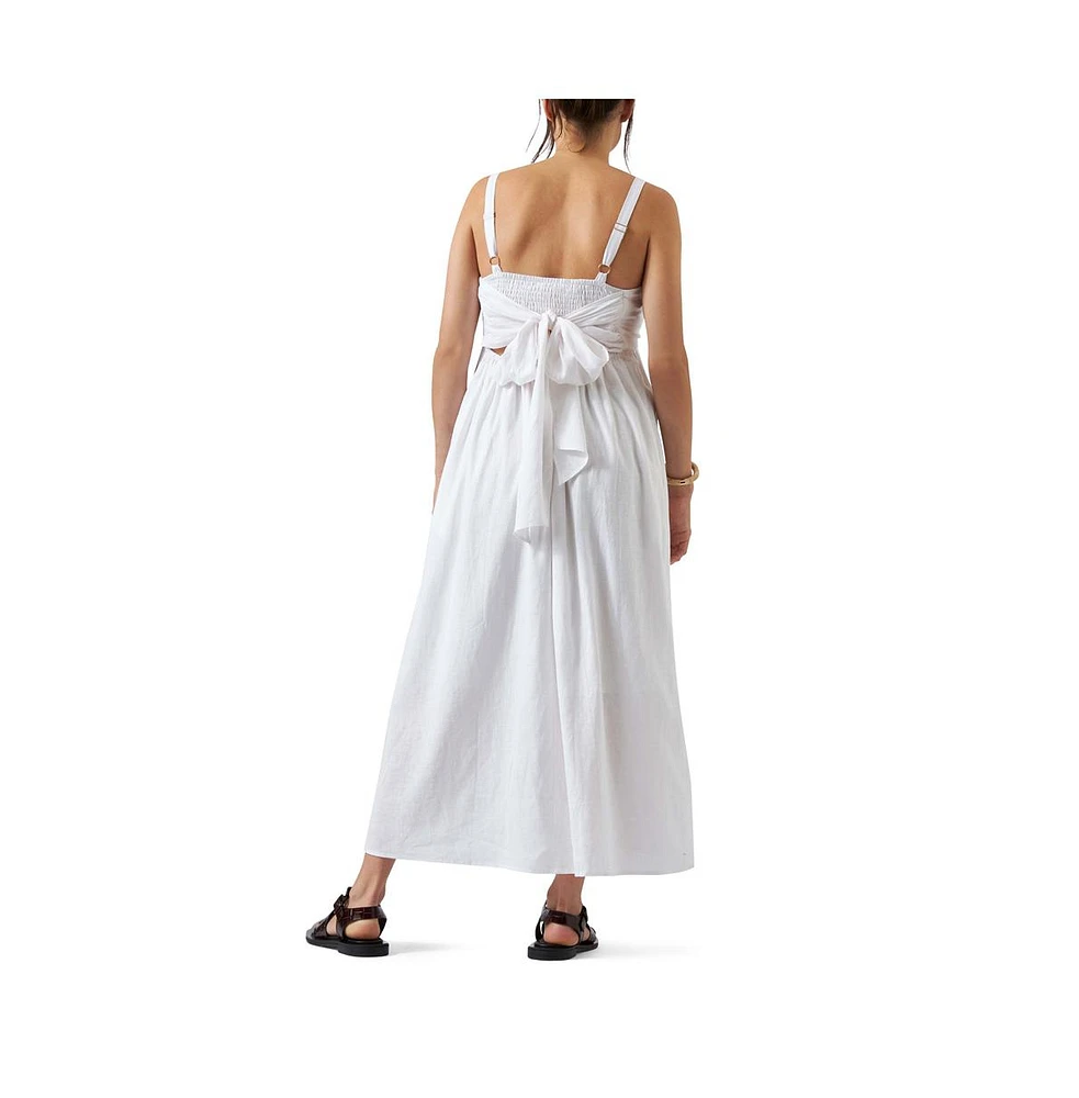 Ripe Maternity Maternity Ripe Simone Tie Back Linen Dress
