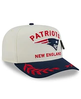New Era Men's Cream/Navy New England Patriots 2025 Nfl Draft A-Frame 59FIFTY Fitted Hat