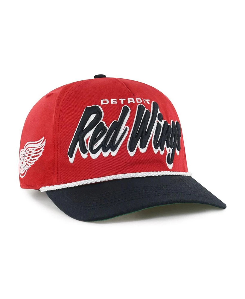'47 Brand Men's Red/Black Detroit Red Wings Drop Shadow Rope Hitch Adjustable Hat