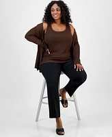 Jones New York Plus Size Sutton Ribbed-Knit Tank Top