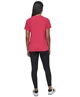 Dkny Sport Women's Colorblocked-Logo Crewneck T-Shirt