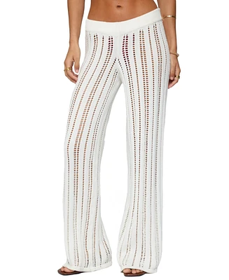 Edikted Women's Echo Ladder Knit Pants