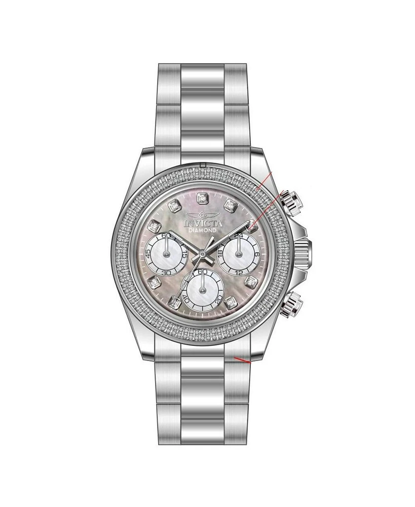 Invicta Women's 48756 Elite Diamond Quartz Chronograph Pink, White Dial Watch