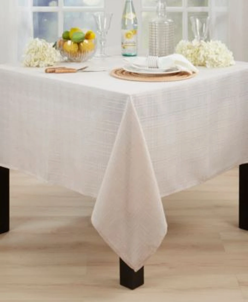 Saro Lifestyle Classic Stitched Plaid Table Runner Collection