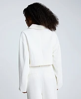 Kenneth Cole Women's Zip-Front Snap-Arm Jacket