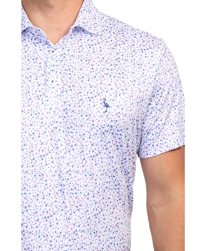 Tailorbyrd Men's Ditzy Floral Performance Polo