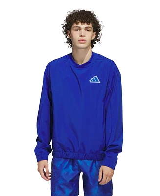 adidas Men's Woven Crew Neck Sweatshirt