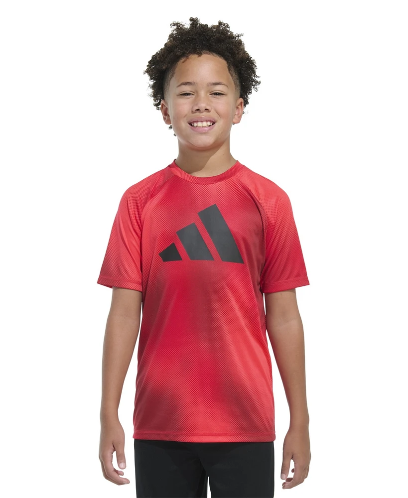 adidas Big Boys Short Sleeve Poly Motion Gradient T-Shirt