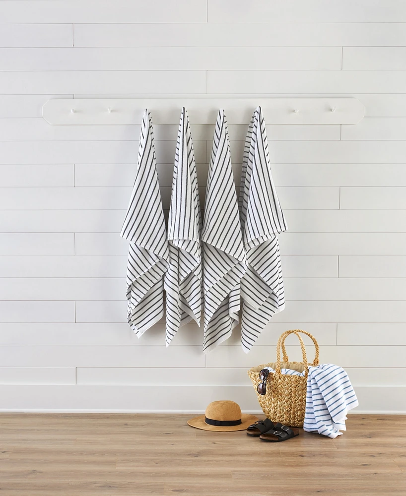 ienjoy Home Cabana Stripe Cotton Beach Towels Set, 30" x 70"