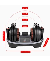 Nonzero Gravity PowerDyne Adjustable Dumbbell Weights (Coal 55lb (Single))