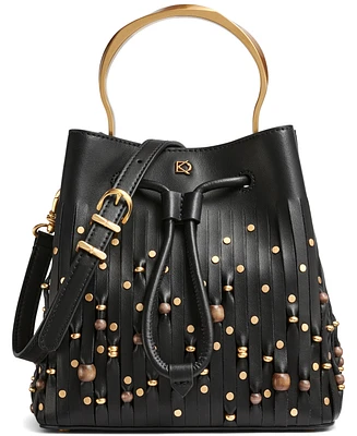 Donna Karan New York Lawrence Beaded Laser-cut Bucket Bag