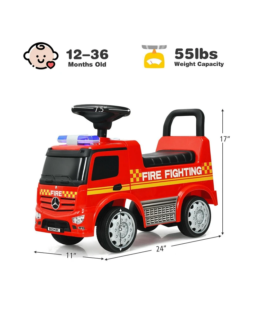 Licensed Mercedes Benz Sliding Ride On Push Car for 1-3 Years Toddlers