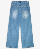 With Jules Big Girls Wide-Leg Jeans