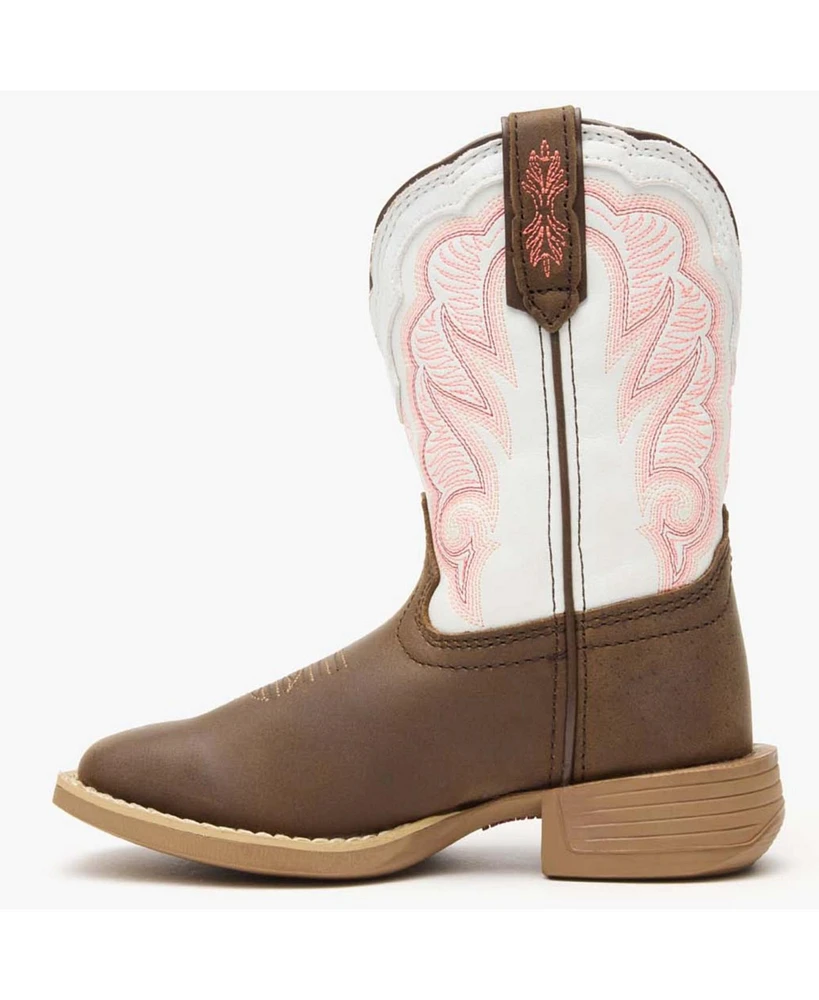 Durango Boys Lil' Rebel Pro Trail Brown and White Western Boot