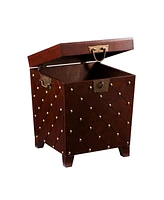 Wood Square End Table for Living Room or Bedroom Accent