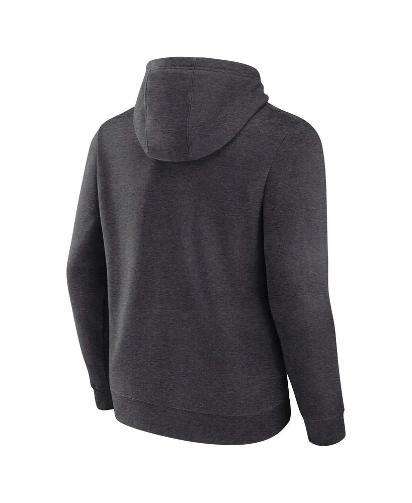 Fanatics Men's Heather Charcoal Dallas Stars Secondary Logo Pullover Hoodie