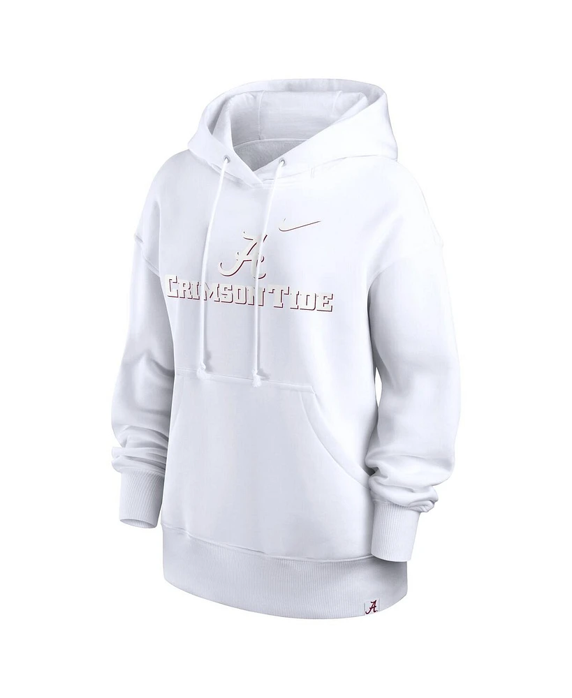 Nike Women's White Alabama Crimson Tide Phoenix Pullover Hoodie