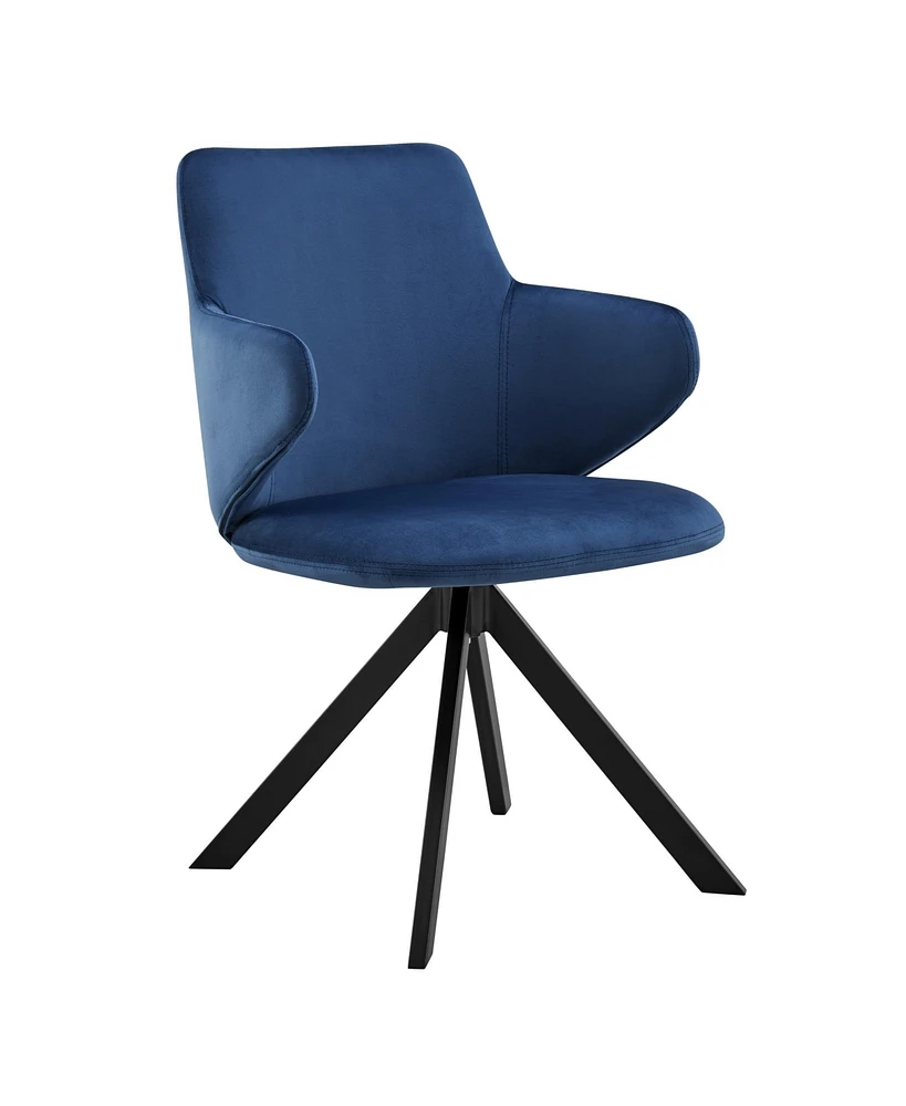 Upholstered Velvet Dining Armchair with Tufted Backrest
