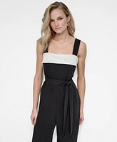 Dkny Women's Belted Buckle-Strap Jumpsuit