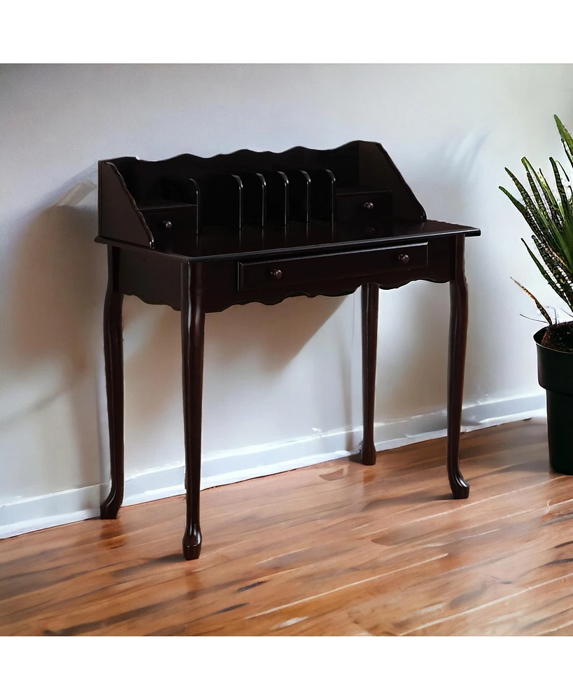 Solid Wood Computer Desk with Three Drawers – Modern Home Office Desk