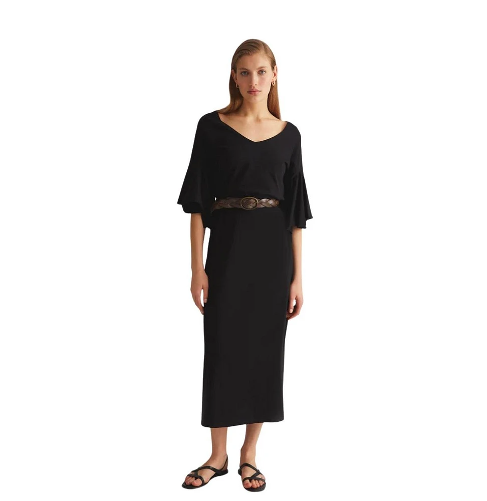 Labeca London Women Ruffled Sleeve Dress