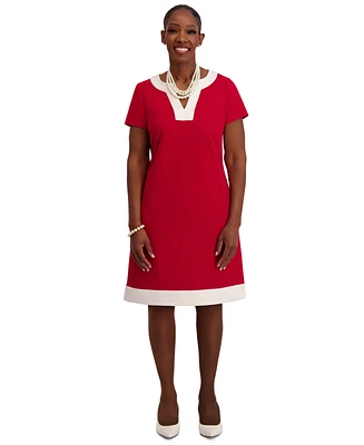 Kasper Women's Cap-Sleeve Framed Dress, Regular & Plus Sizes