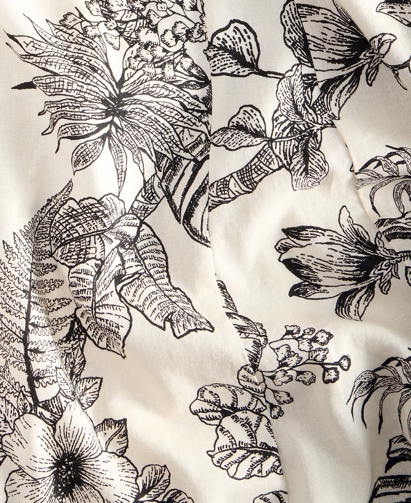 London Times Women's Godet Floral-Print V-Neck A-Line Dress