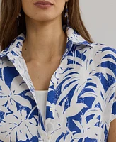 Lauren Ralph Lauren Petite Relaxed-Fit Print Short-Sleeve Shirt