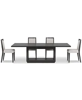 Tivie 5-Pc. Dining Set (Rectangular Table & 4 Wood Chairs)