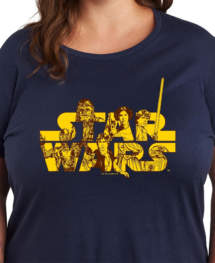 Hybrid Apparel Plus Star Wars Logo Graphic T-Shirt