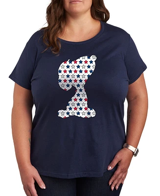 Hybrid Apparel Plus Peanuts Americana Snoopy Graphic Crew Neck T-Shirt