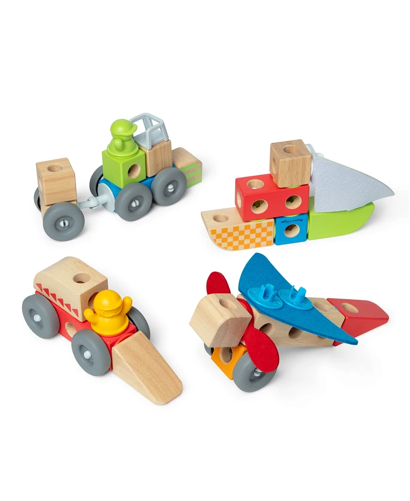 Melissa and Doug Blockables Vehicles Playset