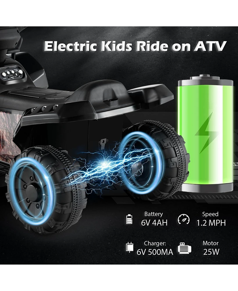 12V Kids Ride on Truck with 3 Speeds and Reverse Forward Function